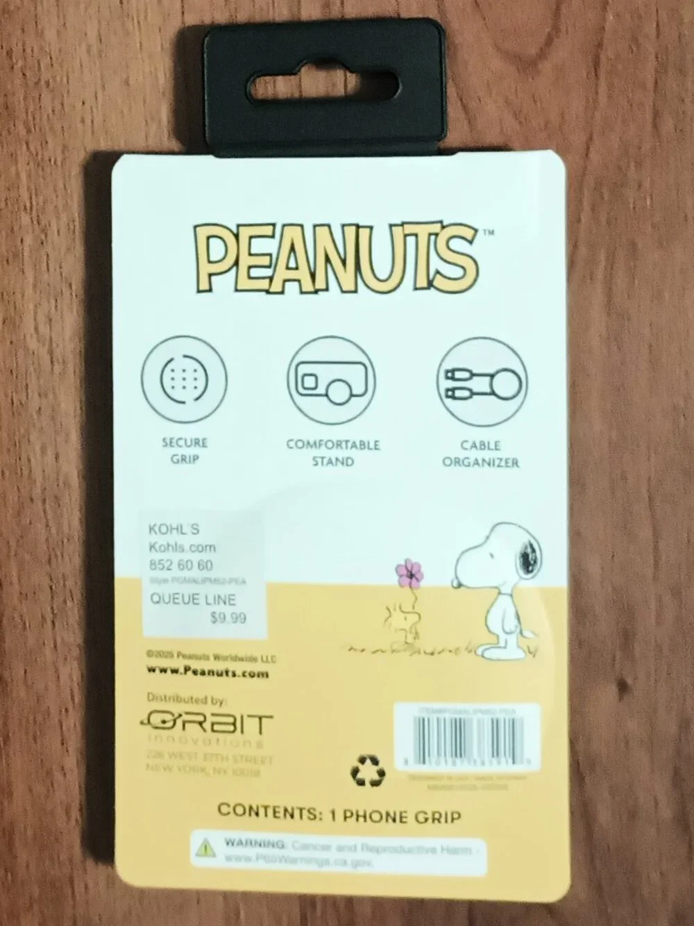 NWT ~ Peanuts Woodstock MagSafe Magnetic Phone Grip & Stand for Smartphones